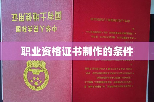 潮州职业资格证书制作的条件