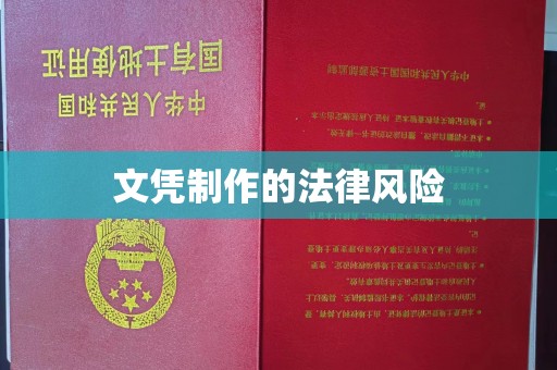 潮州文凭制作的法律风险