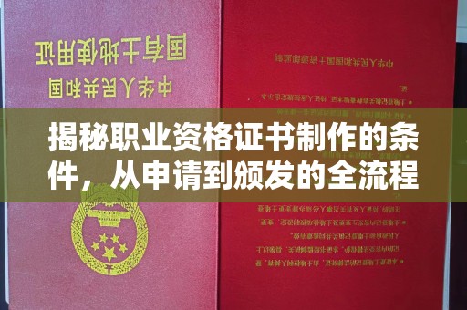 潮州揭秘职业资格证书制作的条件，从申请到颁发的全流程解析