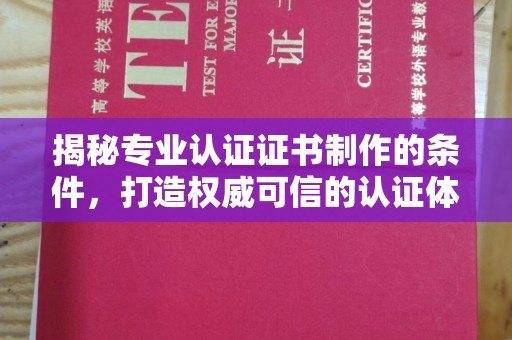 潮州揭秘专业认证证书制作的条件，打造权威可信的认证体系