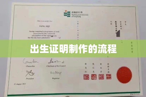 潮州出生证明制作的流程