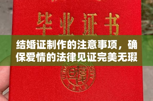 潮州结婚证制作的注意事项，确保爱情的法律见证完美无瑕